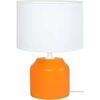 Lampes de bureau Tosel Lampe de chevet cylindrique bois orange et blanc Orange Unique. . Maison & D&eacute;co > Lampes de bureau.