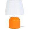 Lampes de bureau Tosel Lampe de chevet cylindrique bois orange et blanc Orange Unique. . Maison & D&eacute;co > Lampes de bureau.