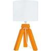 Lampes de bureau Tosel Lampe de chevet tr&eacute;pied bois orange et blanc Orange Unique. . Maison & D&eacute;co > Lampes de bureau.
