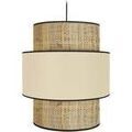 Lustres, suspensions et plafonniers Tosel Suspension cylindrique tissu paille cr&egrave;me Beige Unique. . Maison & D&eacute;co > Lustres, suspensions et plafonniers. Grenoble