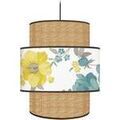 Lustres, suspensions et plafonniers Tosel Suspension cylindrique tissu paille multicolore Beige Unique. . Maison & D&eacute;co > Lustres, suspensions et plafonniers.