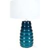 Lampes de bureau Tosel Lampe de chevet conique verre p&eacute;trole et blanc Bleu Unique. . Maison & D&eacute;co > Lampes de bureau.