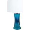 Lampes de bureau Tosel Lampe de chevet &eacute;vas&eacute;e verre p&eacute;trole et blanc Bleu Unique. . Maison & D&eacute;co > Lampes de bureau.