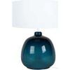 Lampes de bureau Tosel Lampe de chevet globe verre p&eacute;trole et blanc Bleu Unique. . Maison & D&eacute;co > Lampes de bureau.