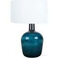 Lampes de bureau Tosel Lampe de chevet bouteille verre p&eacute;trole et blanc Bleu Unique. . Maison & D&eacute;co > Lampes de bureau.