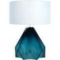 Lampes de bureau Tosel Lampe de salon g&eacute;om&eacute;trique verre p&eacute;trole et blanc Bleu Unique. . Maison & D&eacute;co > Lampes de bureau.