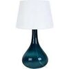 Lampes de bureau Tosel Lampe de chevet bouteille verre p&eacute;trole et blanc Bleu Unique. . Maison & D&eacute;co > Lampes de bureau.