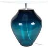 Lampes de bureau Tosel Lampe a poser vase verre p&eacute;trole et blanc Bleu Unique. . Maison & D&eacute;co > Lampes de bureau.