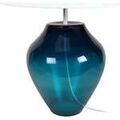 Lampes de bureau Tosel Lampe a poser vase verre p&eacute;trole et blanc Bleu Unique. . Maison & D&eacute;co > Lampes de bureau.