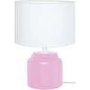 Lampes de bureau Tosel Lampe de chevet cylindrique bois rose et blanc Rose Unique. . Maison & D&eacute;co > Lampes de bureau.