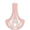 Lustres, suspensions et plafonniers Tosel Suspension bomb&eacute; bois rose pastel Rose Unique. . Maison & D&eacute;co > Lustres, suspensions et plafonniers.