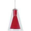 Lustres, suspensions et plafonniers Tosel Suspension conique m&eacute;tal rouge Rouge Unique. . Maison & D&eacute;co > Lustres, suspensions et plafonniers.