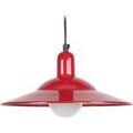 Lustres, suspensions et plafonniers Tosel Suspension d&ocirc;me m&eacute;tal rouge Rouge Unique. . Maison & D&eacute;co > Lustres, suspensions et plafonniers.