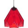 Luminaire sur Grenoble : Lustres, suspensions et plafonniers Tosel Suspension g&eacute;om&eacute;trique verre rouge Rouge Unique. . Maison & D&eacute;co > Lustres, suspensions et plafonniers.