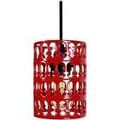 Luminaire sur Grenoble : Lustres, suspensions et plafonniers Tosel Suspension cylindrique m&eacute;tal rouge Rouge Unique. . Maison & D&eacute;co > Lustres, suspensions et plafonniers.