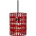 Luminaire sur Grenoble : Lustres, suspensions et plafonniers Tosel Suspension cylindrique m&eacute;tal rouge Rouge Unique. . Maison & D&eacute;co > Lustres, suspensions et plafonniers.