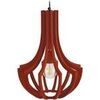 Lustres, suspensions et plafonniers Tosel Suspension bomb&eacute; bois rouge Rouge Unique. . Maison & D&eacute;co > Lustres, suspensions et plafonniers.