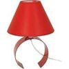Lampes de bureau Tosel Lampe de chevet demi cylindrique m&eacute;tal rouge Rouge Unique. . Maison & D&eacute;co > Lampes de bureau.