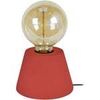 Lampes de bureau Tosel Lampe de chevet conique bois rouge Rouge Unique. . Maison & D&eacute;co > Lampes de bureau.