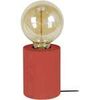 Lampes de bureau Tosel Lampe de chevet cylindrique bois rouge Rouge Unique. . Maison & D&eacute;co > Lampes de bureau.