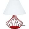 Lampes de bureau Tosel Lampe de salon filaire m&eacute;tal rouge et blanc Rouge Unique. . Maison & D&eacute;co > Lampes de bureau.