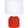 Lampes de bureau Tosel Lampe de chevet cylindrique bois rouge et blanc Rouge Unique. . Maison & D&eacute;co > Lampes de bureau.