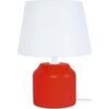 Lampes de bureau Tosel Lampe de chevet cylindrique bois rouge et blanc Rouge Unique. . Maison & D&eacute;co > Lampes de bureau.