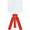 Lampes de bureau Tosel Lampe de chevet tr&eacute;pied bois rouge et blanc Rouge Unique. . Maison & D&eacute;co > Lampes de bureau.