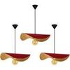 Lustres, suspensions et plafonniers Tosel Suspension chapeau de dame m&eacute;tal rouge et or Rouge Unique. . Maison & D&eacute;co > Lustres, suspensions et plafonniers.