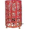 Lampes de bureau Tosel Lampe de chevet cylindrique m&eacute;tal rouge et or Rouge Unique. . Maison & D&eacute;co > Lampes de bureau.