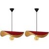 Lustres, suspensions et plafonniers Tosel Suspension chapeau de dame m&eacute;tal rouge et or Rouge Unique. . Maison & D&eacute;co > Lustres, suspensions et plafonniers.