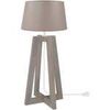 Lampes de bureau Tosel Lampe de chevet colonne bois taupe Unique. . Maison & D&eacute;co > Lampes de bureau.