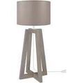 Lampes de bureau Tosel Lampe de chevet colonne bois taupe Unique. . Maison & D&eacute;co > Lampes de bureau.