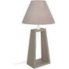 Lampes de bureau Tosel Lampe de chevet colonne bois taupe Unique. . Maison & D&eacute;co > Lampes de bureau.
