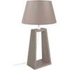Lampes de bureau Tosel Lampe de chevet colonne bois taupe Unique. . Maison & D&eacute;co > Lampes de bureau.