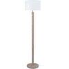 Lampadaires Tosel Lampadaire droit bois taupe et blanc Unique. . Maison & D&eacute;co > Lampadaires.