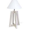 Lampes de bureau Tosel Lampe de chevet colonne bois taupe et blanc Unique. . Maison & D&eacute;co > Lampes de bureau.