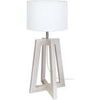 Lampes de bureau Tosel Lampe de chevet colonne bois taupe et blanc Unique. . Maison & D&eacute;co > Lampes de bureau.