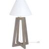 Lampes de bureau Tosel Lampe de chevet colonne bois taupe et blanc Unique. . Maison & D&eacute;co > Lampes de bureau.
