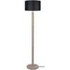 Lampadaires Tosel Lampadaire droit bois taupe et noir Unique. . Maison & D&eacute;co > Lampadaires.