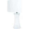 Lampes de bureau Tosel Lampe de chevet &eacute;vas&eacute;e verre transparent et blanc Unique. . Maison & D&eacute;co > Lampes de bureau. Grenoble