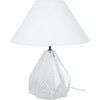 Lampes de bureau Tosel Lampe de salon g&eacute;om&eacute;trique verre transparent et blanc Unique. . Maison & D&eacute;co > Lampes de bureau.