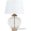 Lampes de bureau Tosel Lampe a poser carr&eacute; verre transparent et blanc Unique. . Maison & D&eacute;co > Lampes de bureau.