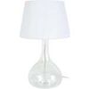 Lampes de bureau Tosel Lampe de chevet bouteille verre transparent et blanc Unique. . Maison & D&eacute;co > Lampes de bureau.