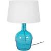Lampes de bureau Tosel Lampe a poser bouteille verre turquoise et blanc Bleu Unique. . Maison & D&eacute;co > Lampes de bureau.