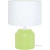 Lampes de bureau Tosel Lampe de chevet cylindrique bois vert et blanc Vert Unique. . Maison & D&eacute;co > Lampes de bureau.
