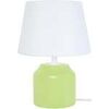 Lampes de bureau Tosel Lampe de chevet cylindrique bois vert et blanc Vert Unique. . Maison & D&eacute;co > Lampes de bureau.