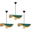 Lustres, suspensions et plafonniers Tosel Suspension chapeau de dame m&eacute;tal vert et or Vert Unique. . Maison & D&eacute;co > Lustres, suspensions et plafonniers.