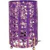 Lampes de bureau Tosel Lampe de chevet cylindrique m&eacute;tal vilolet et or Violet Unique. . Maison & D&eacute;co > Lampes de bureau.