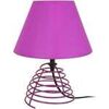 Lampes de bureau Tosel Lampe de chevet conique m&eacute;tal violet Violet Unique. . Maison & D&eacute;co > Lampes de bureau.